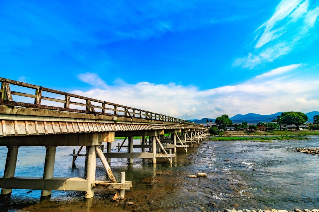 Togetsukyo Bridge in Arashiyama Kyoto Japan