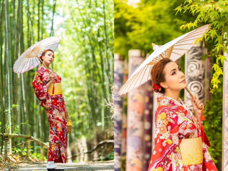 Kimono Photoshoot In Arashiyama Bamboo Forest (Kyoto) by Professional Photographer