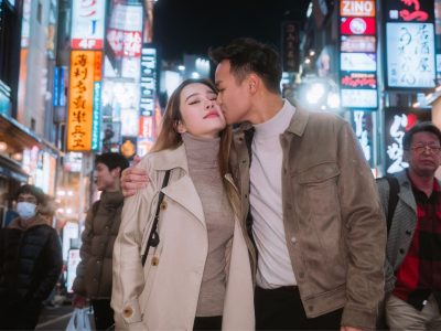 Cinematic Couple Photoshoot By Night In Shinjuku With Private Photographer