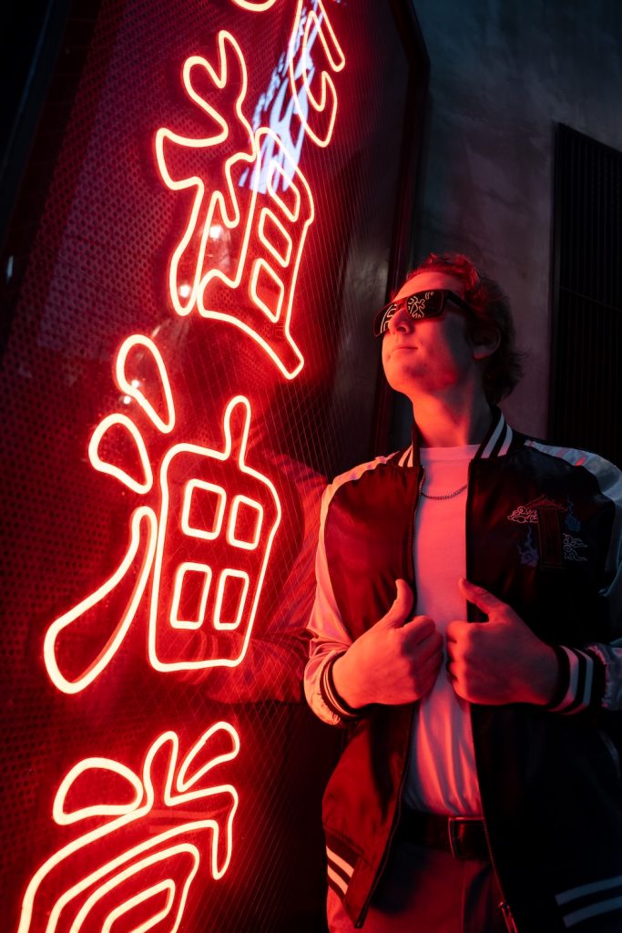 Red Neon Light Sign (Ganso Abura-do Ramen Restaurant) 2